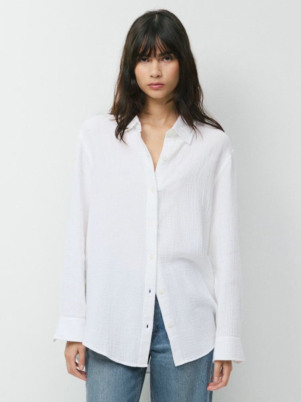 Aritzia Little Moon AirPlush Cotton Sail Shirt